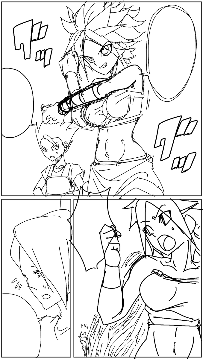 二次創作漫画ラフ画 