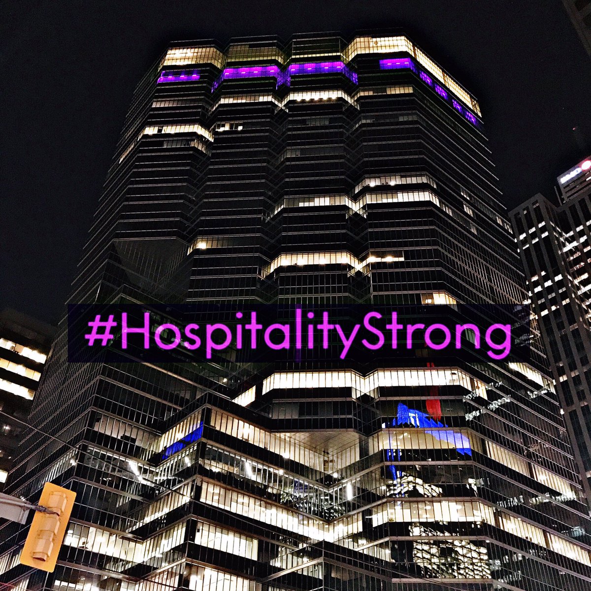 VantageVenues's tweet photo. Tonight we join other #Toronto landmarks, hotels, restaurants and venues by lighting up purple in solidarity with hospitality industry workers 💜
Together, we are #HospitalityStrong https://t.co/1oKDIE2GhO