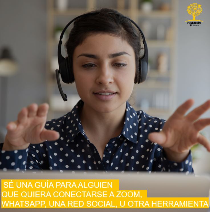 FundacionKIO's tweet photo. Todos quisiéramos ser un experto en tecnología, pero siempre hay algo que desconocemos, únete al programa #GeekSolidario y comparte tu tiempo y conocimiento con alguien que lo necesita para quedarse en casa. https://t.co/HPkhPKyAQt