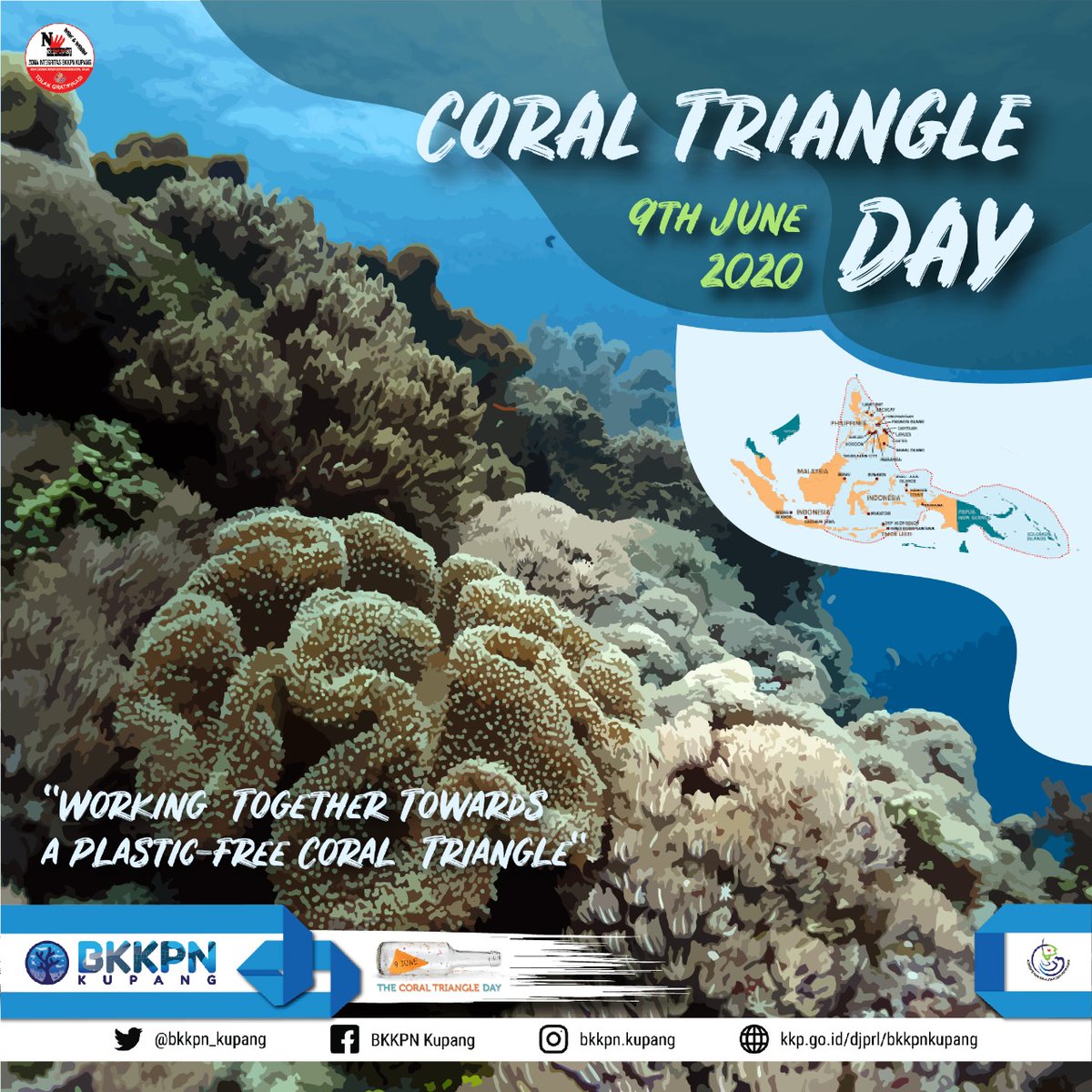 BalaiPK_kupang's tweet photo. Hai #SahabatBahari
Selamat memperingati #CoralTriangleDay 9 Juni 2020
Terumbu karang merupakan ekosistem penting di pesisir dan laut serta menjadi habitat, tempat mencari makanan, tempat asuhan dan tumbuh besar, serta tempat pemijahan berbagai biota laut
#kkpgoid
#CTDay https://t.co/bdFfKv6reG