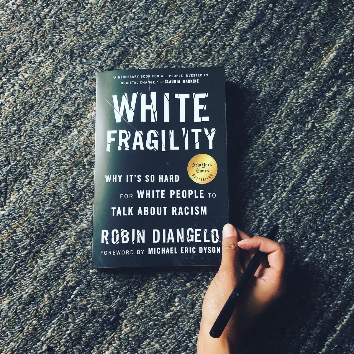 LemanieGrace's tweet photo. Some news: I signed a contract w/ Robin DiAngelo to design an officially licensed series of work quoting text from, “White Fragility: Why It’s So Hard for White People to Talk About Racism.” My solo show will be on display @UWEauClaire February 2021: https://t.co/fvJmoagTzf https://t.co/AstdArGtzA