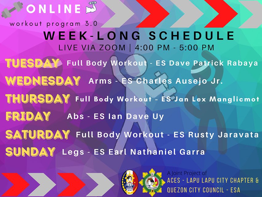 qceaglescout's tweet image. We bring you another week of ONLINE WORKOUT PROGRAM with ACES - Lapu-Lapu City Chapter! Another week of fun workout programs with our very dedicated Eagle Scouts from Quezon City and Lapu Lapu City. 💪🏋🏻‍♂️💪🏋🏻‍♂️

#OnlineWorkoutProgram
#ACESLLCC #QCCESA 🦅⚜️