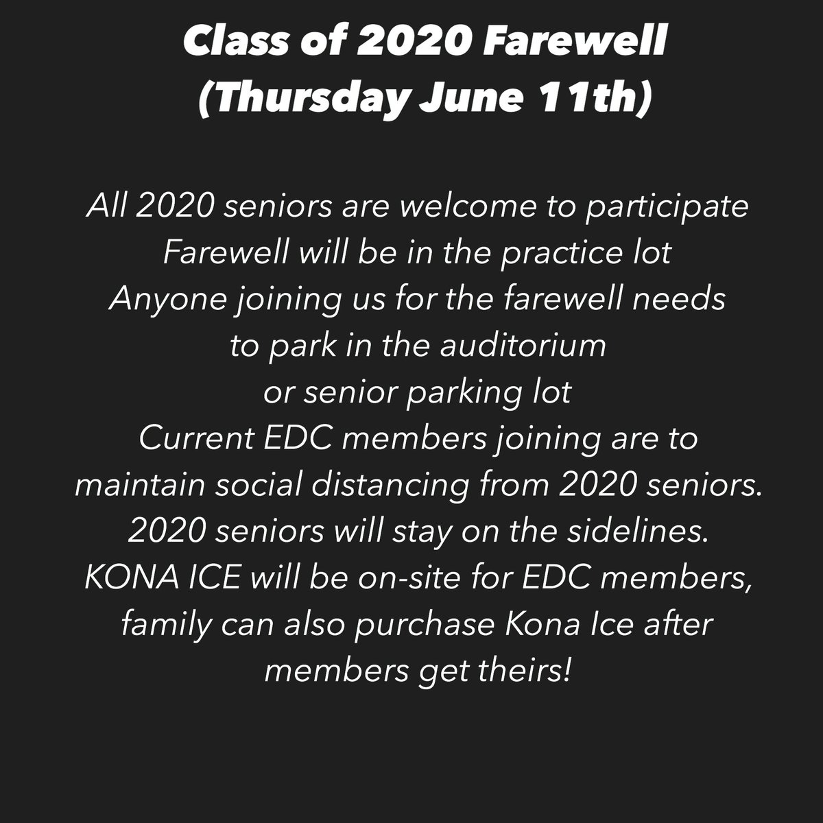 Minicamp starts TOMORROW!! 

10am-2pm! 
Please bring instruments, water, sunscreen, and wear comfy clothes because we will be outside for some of it!! 
We are so excited to see everyone! Extra information attached.