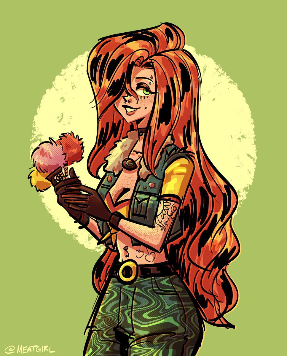 @KijiArt this is such a lovely thread!!! ? fhis is my girl auburn, she's a tree-hugging hippie chick straight out of the late 60's ✌️?☀️