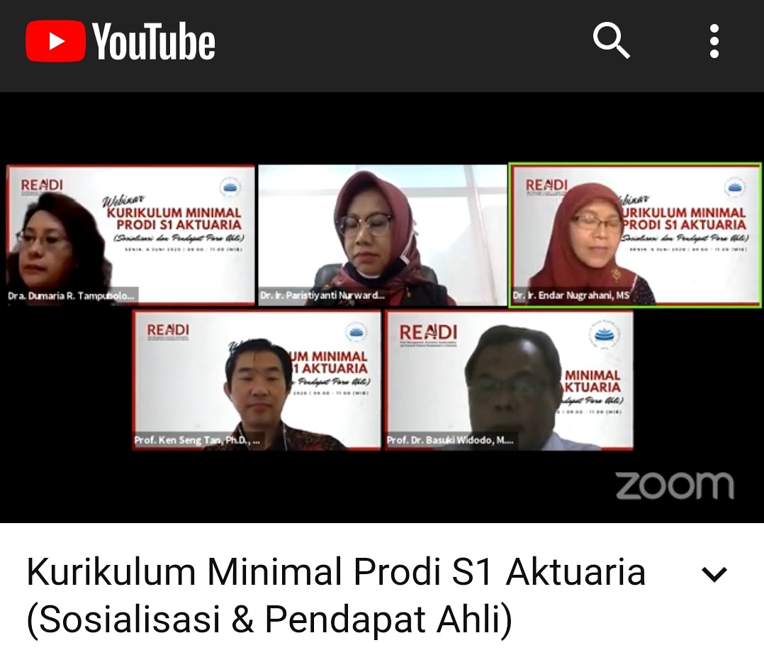 ReadiProject's tweet photo. Webinar "Kurikulum Minimal Prodi S1 Aktuaria (Sosialisasi dan Pendapat Para Ahli)" 
https://t.co/pXO3ehhIAE
Kalian juga bisa subscribe youtube channel READI Project untuk mendapatkan video-video lainnya tentang aktuaria. https://t.co/oObwqbGGlQ