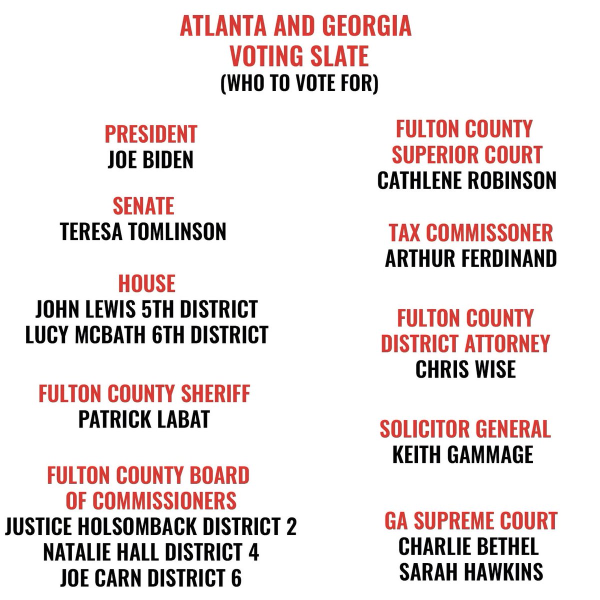 Usher's tweet image. Please exercise your right to vote in the #GeorgiaPrimary tomorrow Jun 9. There might be long lines, but your voice is important. We have to stay strong. I stand by this list. #VOTE