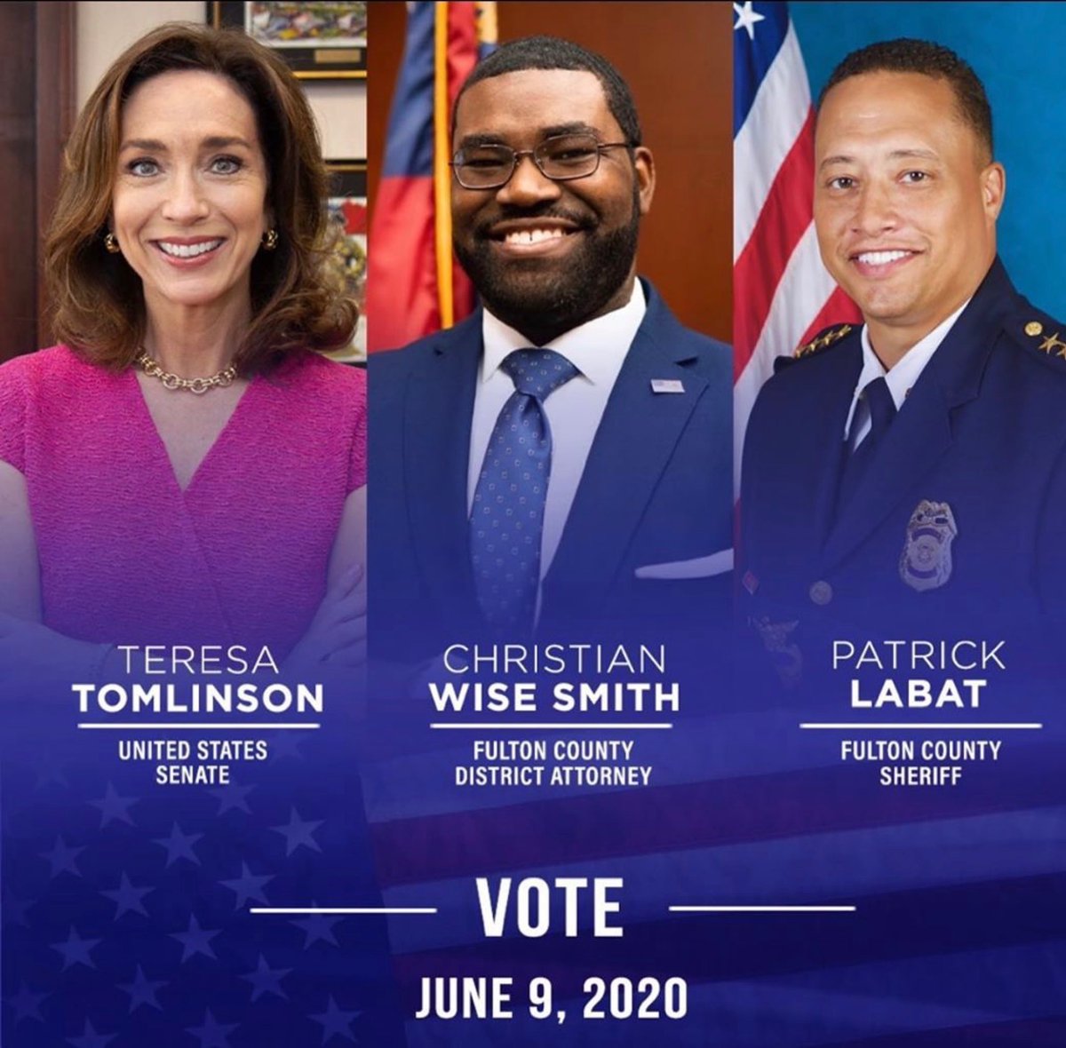 Usher's tweet image. Please exercise your right to vote in the #GeorgiaPrimary tomorrow Jun 9. There might be long lines, but your voice is important. We have to stay strong. I stand by this list. #VOTE