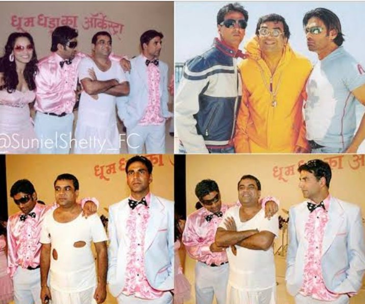 Some Memories Will Never Get Old ❤ 
Team Phir Hera Pheri From The Muhurat Shoot And On Sets Of The Movie As Well.. Celebrating #16YearsOfPhirHeraPheri @akshaykumar
@SunielVShetty @SirPareshRawal @bipsluvurself @RimiSen16