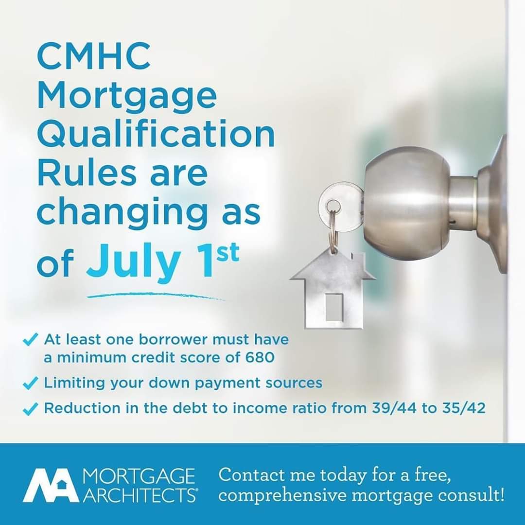 mortgageguyYYC's tweet photo. CMHC announced changes to its mortgage insurance underwriting and acceptance policies. Find out what you will qualify for now:  https://t.co/v7EPUGXe6e 
Book me here to discuss the impact on your home buying decision. https://t.co/n8tdkeJY2n https://t.co/RElR9ZPEgm