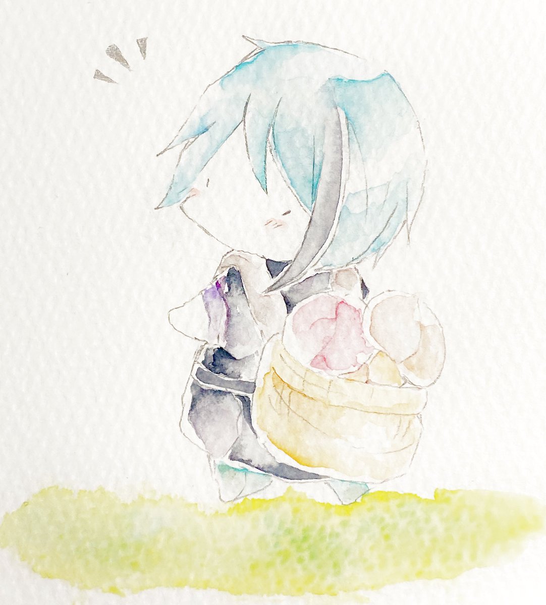 「緩やかに過ごすオクタヴィネル 」|晴/作業中のイラスト