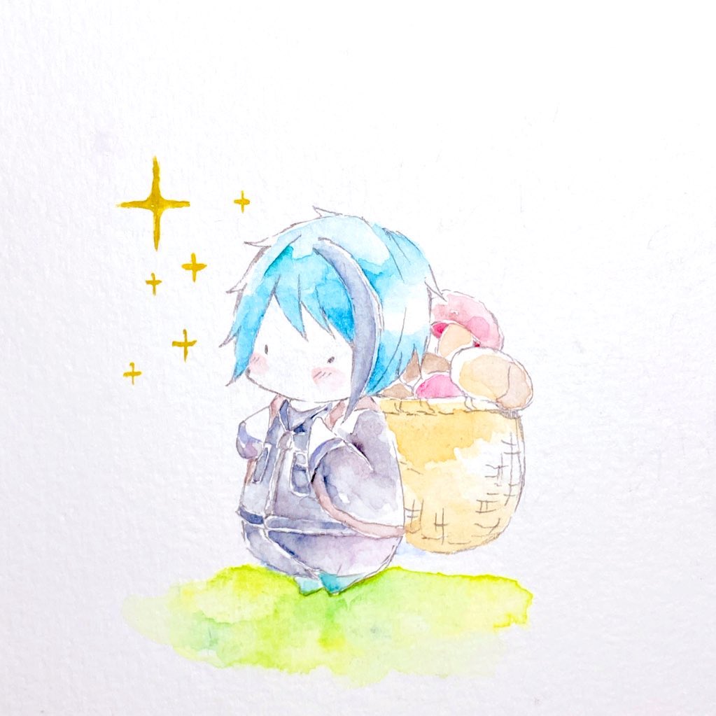 「緩やかに過ごすオクタヴィネル 」|晴/作業中のイラスト