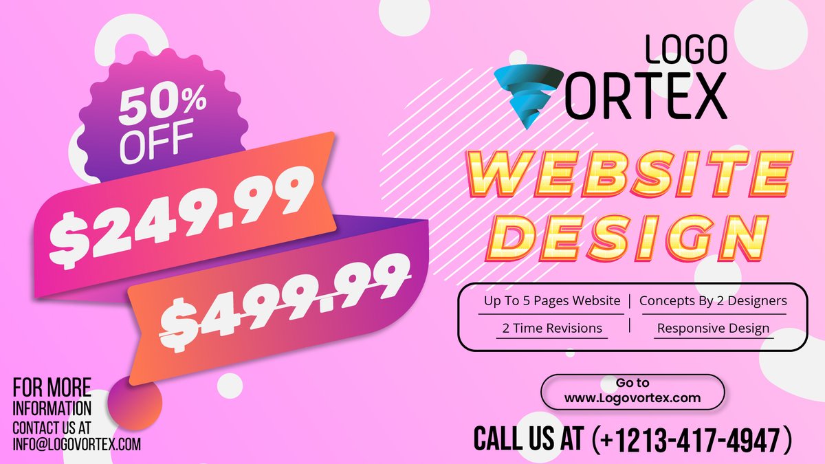 VortexLogo's tweet image. We like to treat our customers with the best every once in a while. Offering a smart combination of affordable rated along with best quality to make you happy.
#LogoVortex #Webdesign #Webdevelopment #Webservice #Package