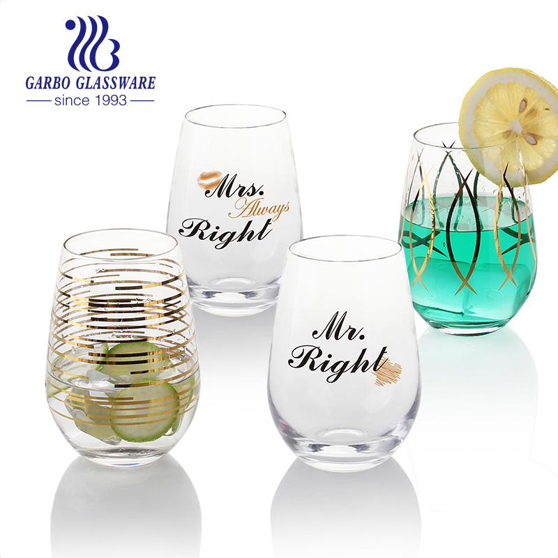 GlasswareKarina's tweet image. #garbotableware ball shaped 18oz stemless wine glasses with gold decal, small order accept. #wineglass #winelovers #stemlesswineglass #wineglasses #glassware #glass
