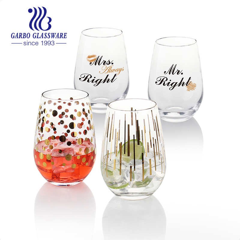 GlasswareKarina's tweet image. #garbotableware ball shaped 18oz stemless wine glasses with gold decal, small order accept. #wineglass #winelovers #stemlesswineglass #wineglasses #glassware #glass