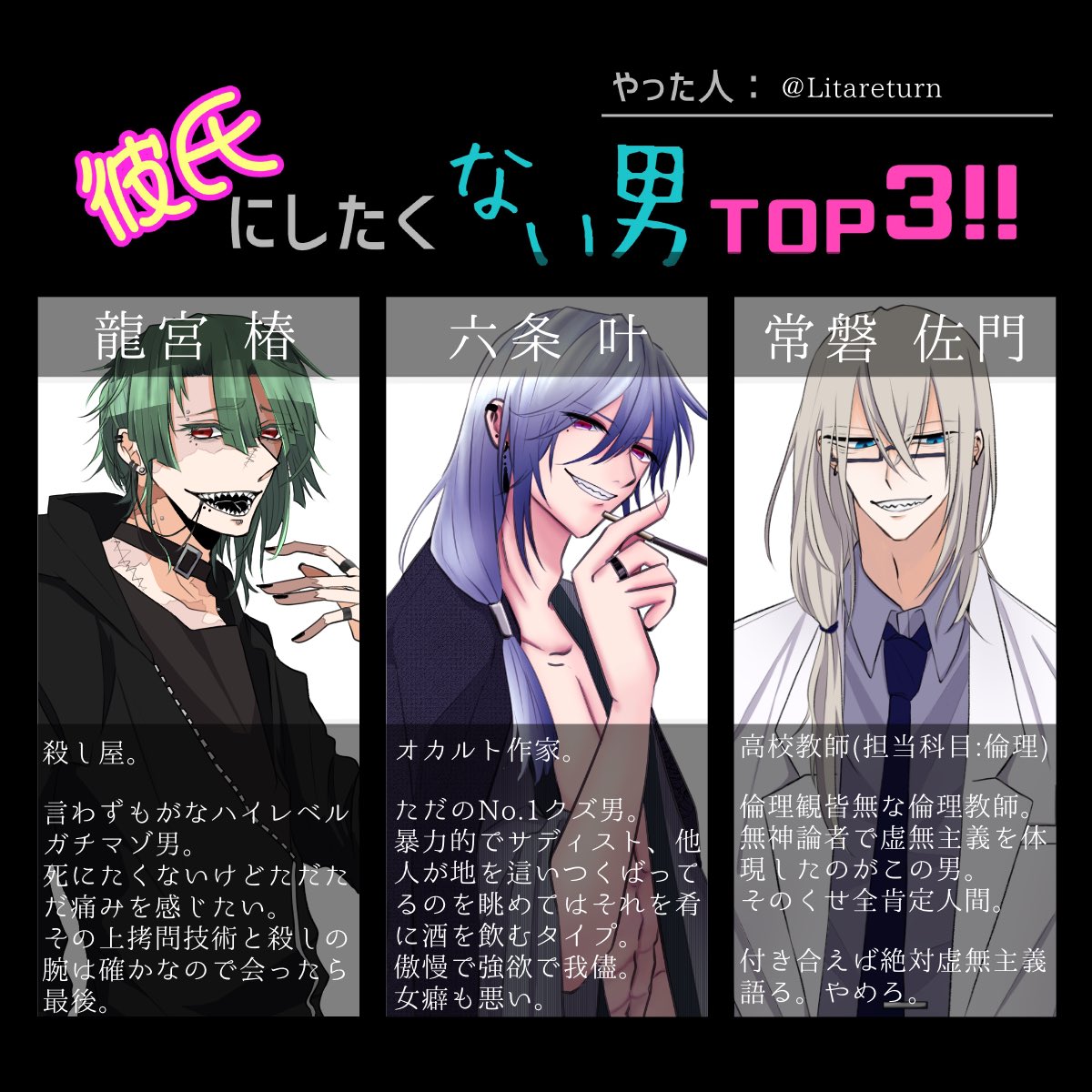 Lita テンプレお借りしました 彼氏にしたくない男 T Co Rmwn2ghvoq Twitter