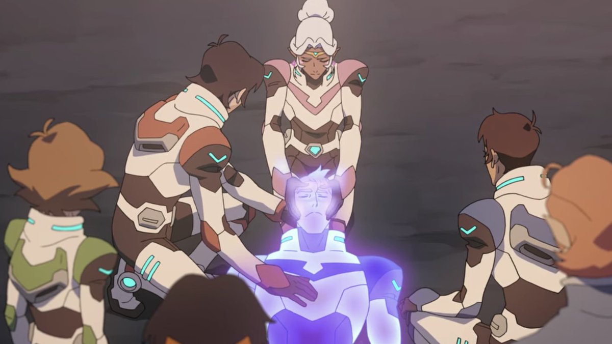 Shiro dies TWICE in the show. Once during the fight with Zarkon and then again when Allura put his consciousness in the body of his clone. After both deaths, he gets to be Black Paladin again and then Captain of the ATLAS.Shiro gets to return a status quo, Allura does not.