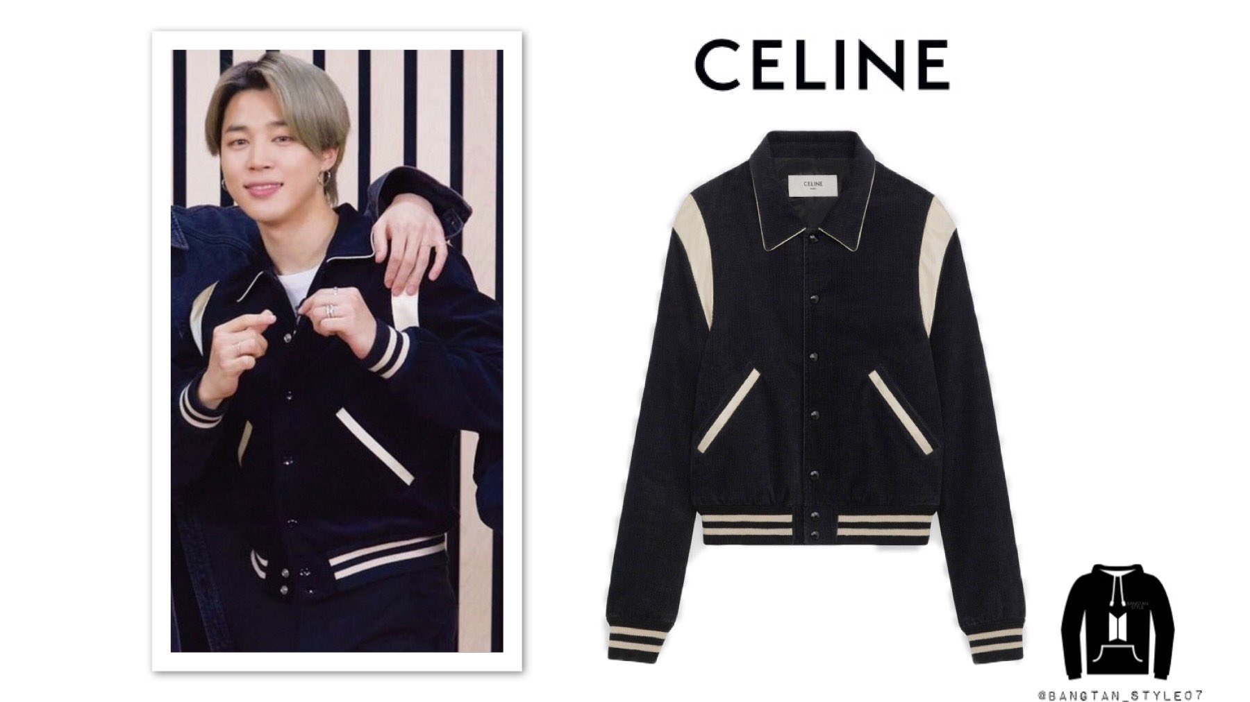 CELINE セリーヌ テディ ジャケット スタジャン ジミン JIMIN Bomber BTS Jimin Celine Teddy Jacket- Jackets Masters