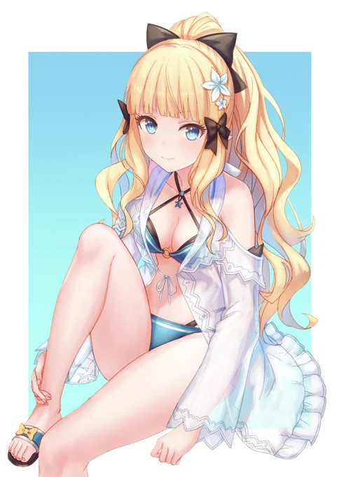 可愛いすぎたので描いた水着サレン☀ 