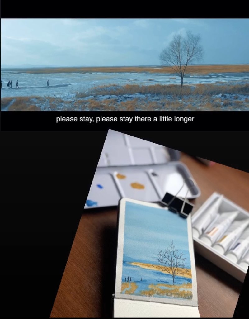 rizkarambe's tweet photo. Today painting is one of my fav mv scene from bts, anyway spring day is such a timeless, beautiful, and meaningful song, superrr @BTS_twt https://t.co/6apfrGoBrs