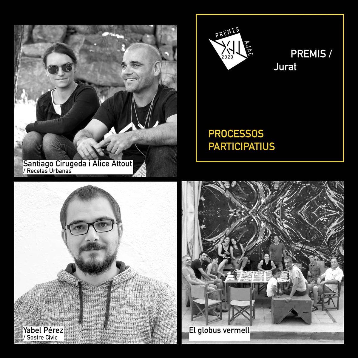 agrupacio_ajac's tweet photo. 💥➡️ #Jurat confirmat en l'àmbit PROCESSOS PARTICIPATIUS! >> Santiago Cirujeda i Alice Attout + Sostre Cívic + El globus vemell.
@santicirugeda @sostrecivic @elglobusvermell #PREMISAJAC #processosparticipatius #procesosparticipativos #cooperativa #arquitecturasocial #jurado #Jury https://t.co/6DvAHCpxvD
