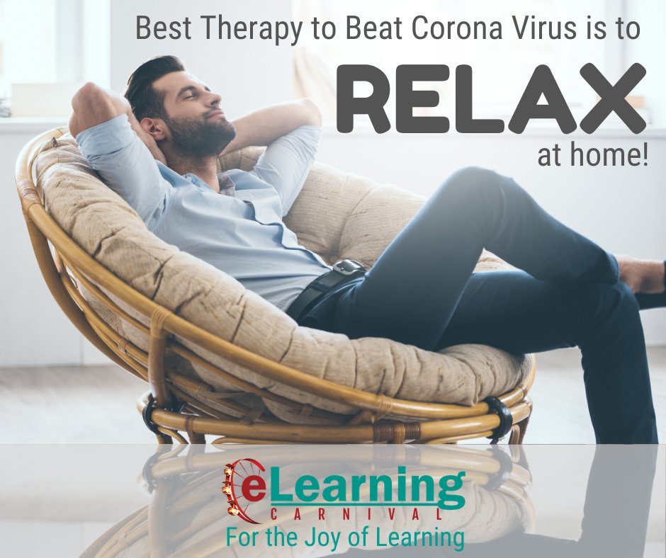 eLearnCarnival's tweet photo. Just Relax! It is the only thing you can do against Corona. https://t.co/9Z56mAOtA1