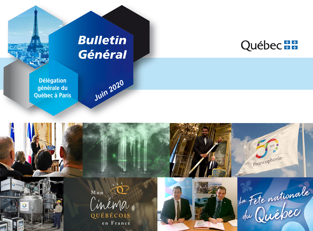Le bulletin général de juin vient de paraître !
👉 bit.ly/2BIry9D 

Au sommaire :
➡️L'édito de <a href="/mboisvert_dg/">Michèle Boisvert</a>
➡️#FêteNationale du Québec à Paris 2.0
➡️#Webinaires sur la relation économique #FrQc
➡️Le #CinémaQc à l'honneur
➡️Congrès de l'<a href="/OCDE_fr/">OCDE</a> sur l’enfance
➡️...