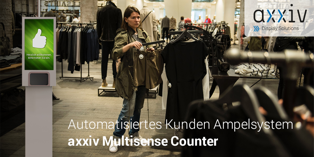 LittlebitTech's tweet image. Neu werden deine Kunden beim Ladeneintritt vom axxiv Multisense Counter begrüsst. Die digitale Lösung zählt deine Kunden und spendet ihnen berührungslos Desinfektionsmittel. Erfahre hier mehr dazu: axxiv.ch/digital-signag… 

#axxiv #Desinfektionsmittel #Einlasskontrolle