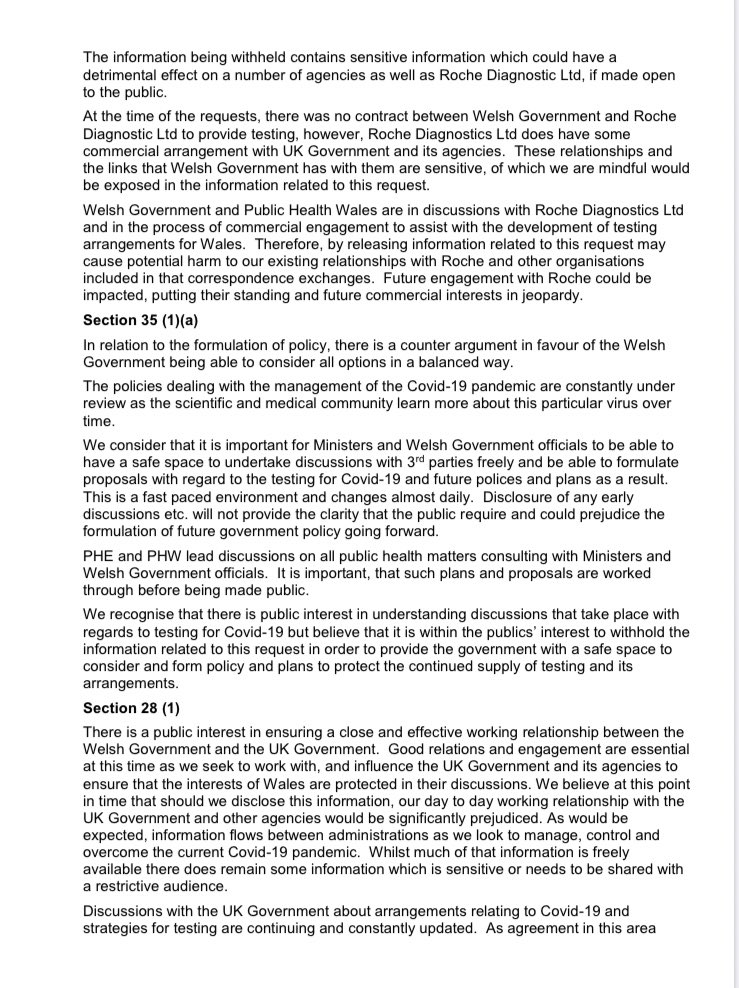 This is the 3 page annex attached setting out arguments for & against disclosure of the information I requested. I will be appealing this decision.