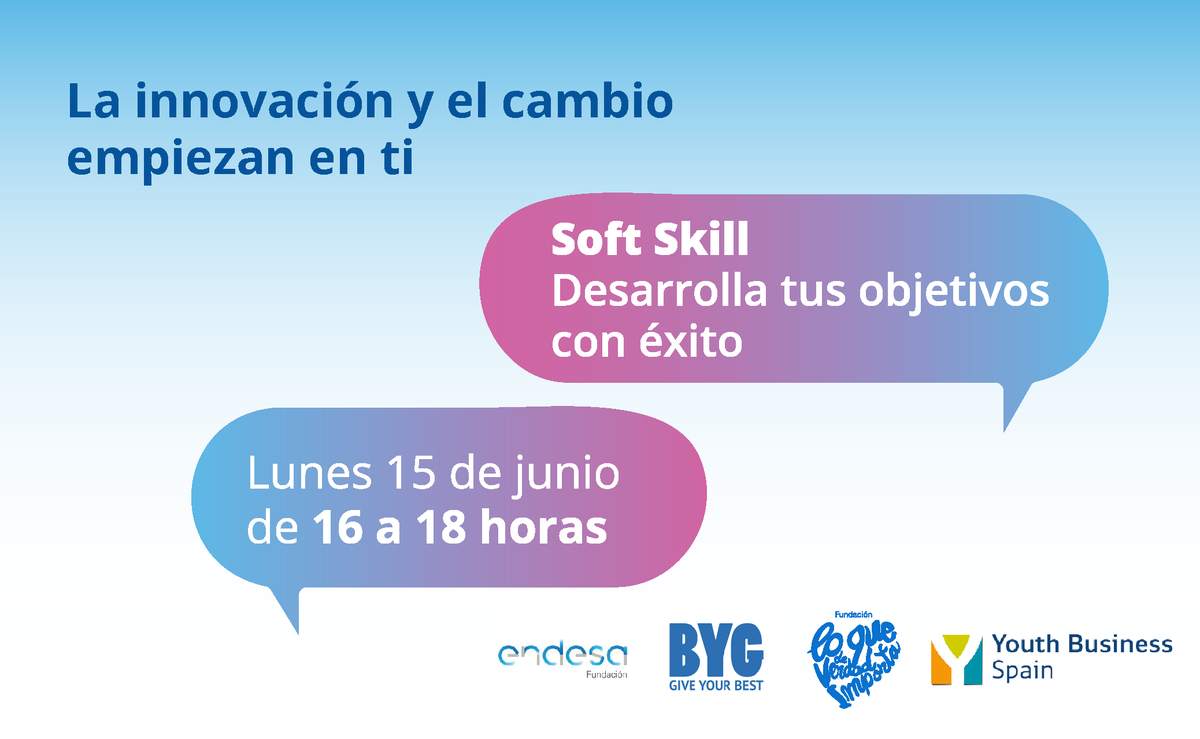 ybspain's tweet photo. Ayer nuestra #formacion #BYG_GiveYourBest sobre #competenciaspersonales🚀y nuevas oportunidades laborales fue todo un éxito 🙌
El próximo lunes 15📅te enseñaremos a desarrollar tus objetivos con éxito🚀 ¿Te apuntas?➡️https://t.co/P3YjXwlei1
#Compe10ciasLED #EresBYG #Softskills https://t.co/Z0inUBguOB