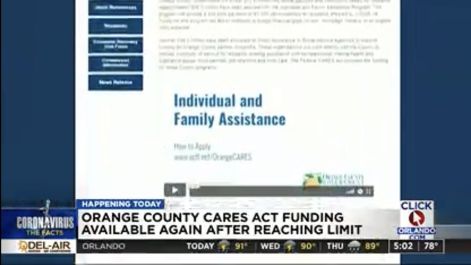 cares act orange county orlando