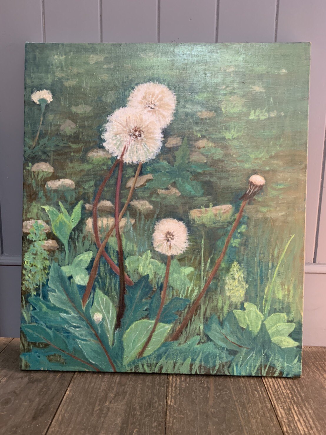 Takuto Kusakabe Na Twitteru 祖母 作 わたぼうし 油絵 メルヘン 画家 印象派 絵 絵画 イラスト アトリエ たんぽぽ 花 自然 美術 T Co Xygnljaeol Twitter