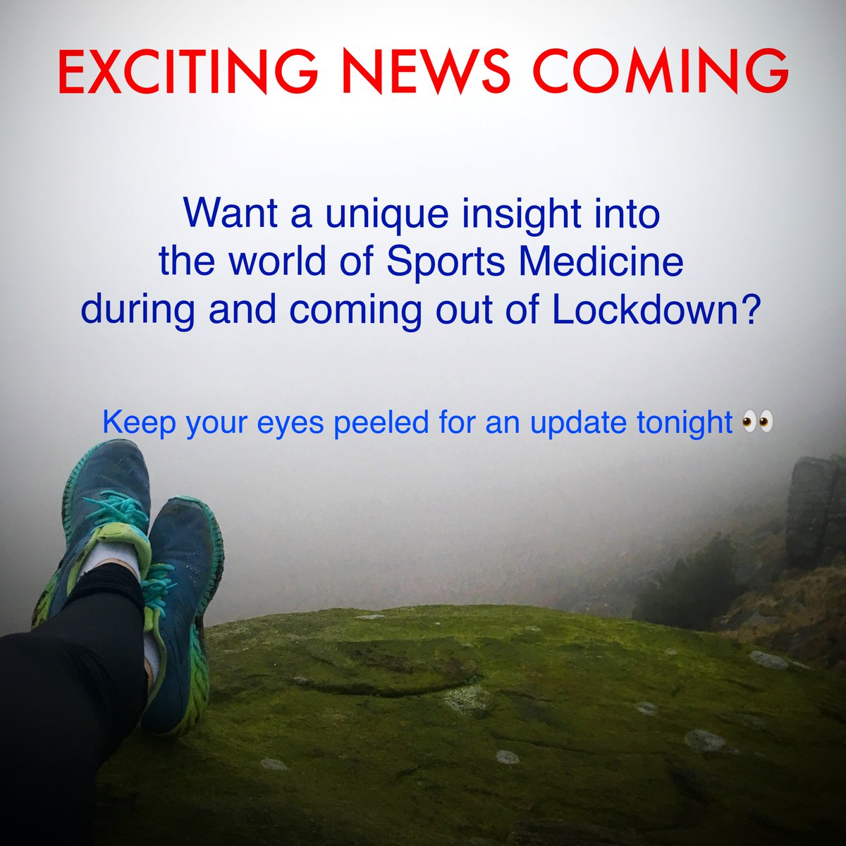 * New Announcement Tonight *

Get ready for a unique insight into the world of Sports Medicine during and coming out of Lockdown 👀

#sportsmedicine #USEMS2020 #lockdown2020