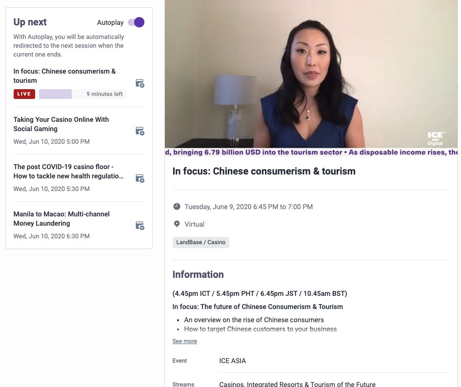 Thank you Annie - Chinese consumers are key for the Asian markets and its important operators understand exactly how to manage the future expectation of these clients in a post COVID19 world. 

Tomorrow we continue with Day 3 with a Totally Gaming Masterclass across 3 sessions.