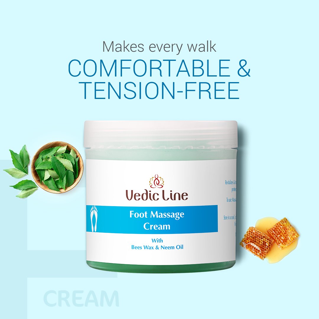 vedic_line's tweet photo. Don't be so hard on your feet &amp; do give continuous relaxation with this healing Foot Massage Cream enriched with the goodness of essential oils warding off the abject dryness, blisters, &amp; cracks.
🦶
🦶
🛒 Shop Now: https://t.co/UWNGhIaq6k https://t.co/KA3OplJDeK