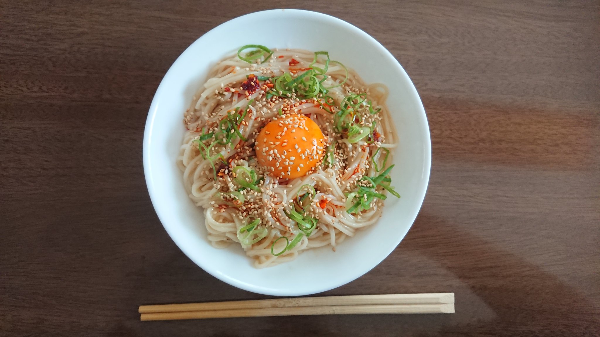 葉っぷけーき 相葉素麺作った そうめん無かったからひやむぎだし温玉なかったら生卵だけど T Co Epep9wjhbn Twitter