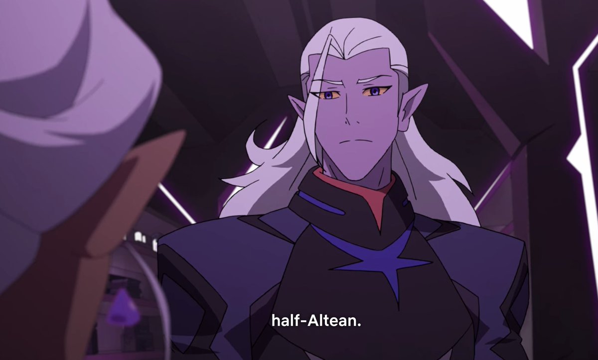 In season five, Lotor joins their side. He is a Prince, a man worthy of her royal statue because - again - Allura is an Altean Princess. Lotor is also half-Altean. He literally a half-Altean prince.She watches him light the Kral Zera, he becomes Emperor.