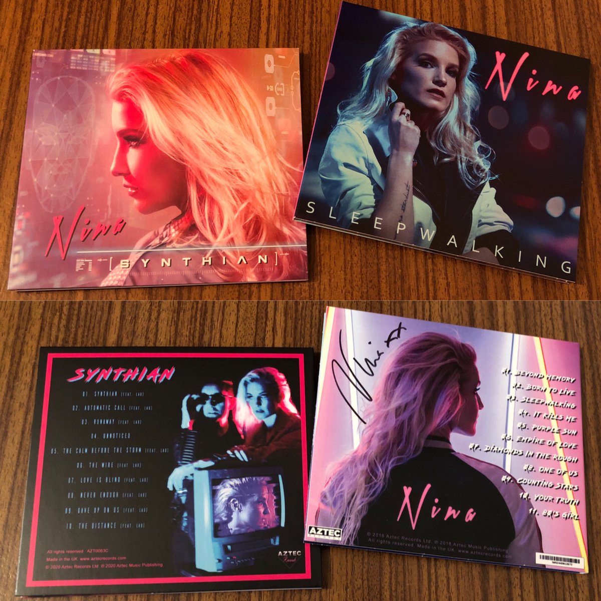AdamKrysinski's tweet image. Just arrived! 💜 The newest #Synthian CD album by an amazing #Nina @ninasounduk - the Queen and the Goddess of Synthwave scene. 🎛🎚 Thank you so much dear Nina! ❤️ @lau_fares @AZTEC_RECORDS 💿 #ninaboldt #ninasounduk #synthwave #retrowave #synthpop #sleepwalking #synthians