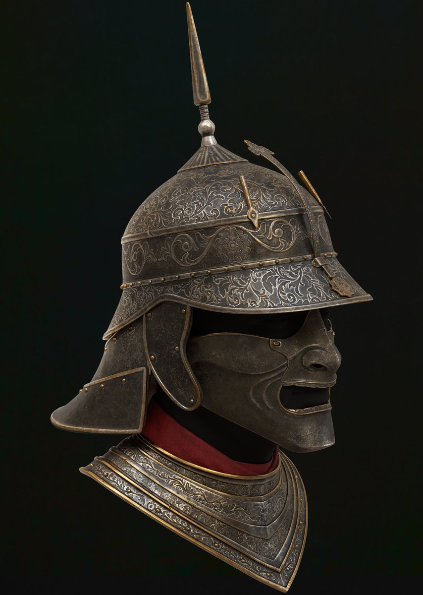 BadiRukhsar's tweet photo. Medieval Helmet                             Hello Guys.. I am excited to share my new work with you.Icollaborated with my dear friend and awesome artist sanjay singh. #SubstancePainter #substance #gameart #props #lowpoly @Substance3D @pixologic @marmosetco @polycount @80Level https://t.co/WjtKgZEeCD