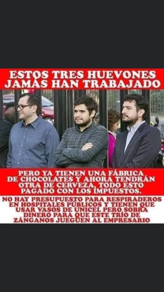 claucita35's tweet photo. Ahora resulta que este trío son unos exitosos empresarios https://t.co/ZHpsJbJdLL