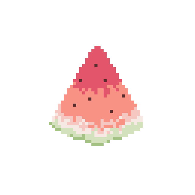 StabbyDuc's tweet photo. A watermelon that looks more like an ice-cream. I want this irl :<
#pixelart #aseprite https://t.co/cjeTpu0G5C