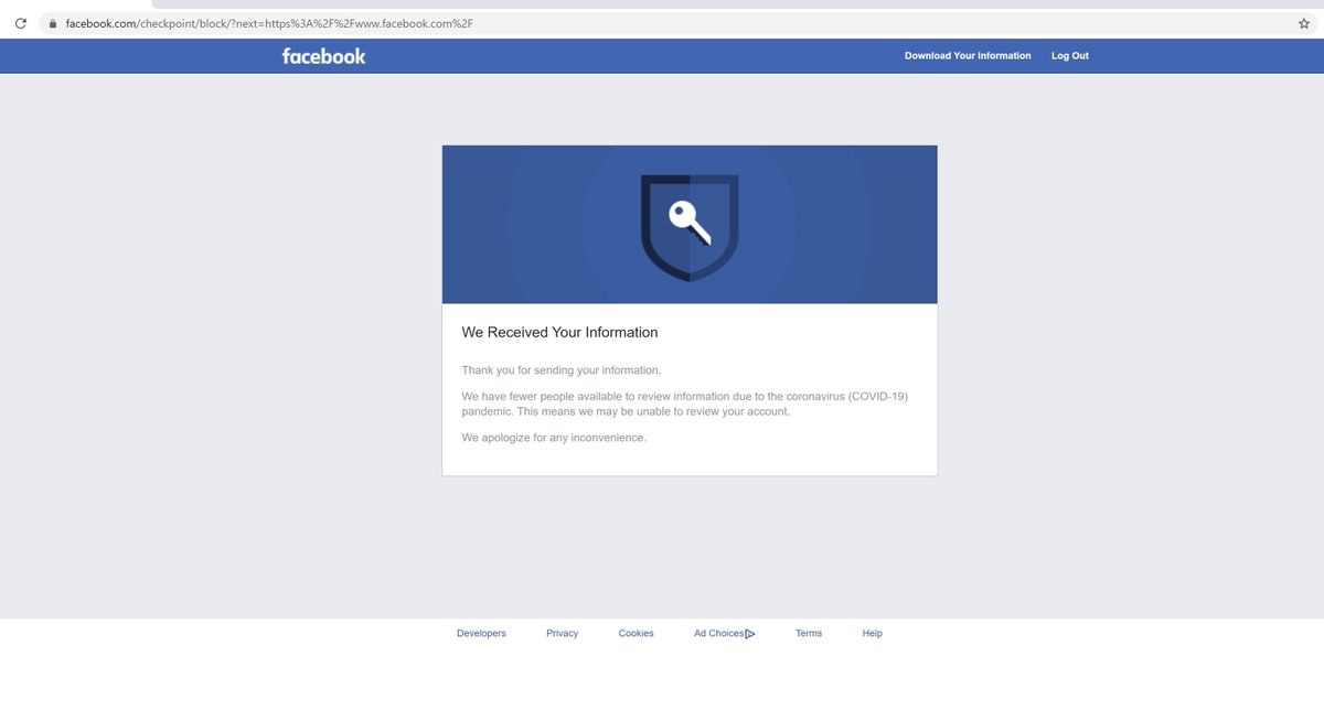 squamishtrades's tweet photo. @Facebook Converting my Personal Profile to a page gets me locked out of my personal account? Hello, Downgrading our videos wasnt enough? https://t.co/i6ER00tCuJ