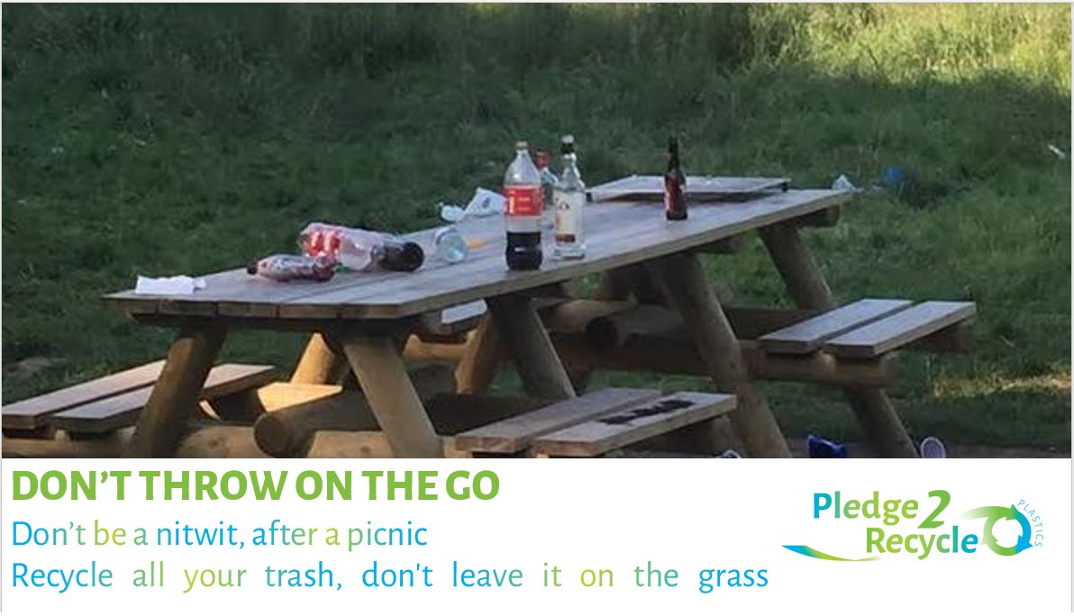 Please, if you're heading out over the weekend, TAKE YOUR LITTER HOME. Don't put others at risk to clean up your mess.

#DontThrowOnTheGo #KeepBritainTidy #Pledge2Recycle