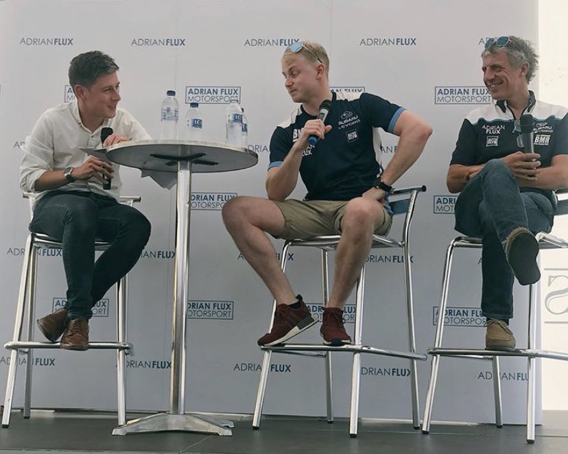 Two years since @adrianflux hosted their first live @BTCC Q&A. This, with @jasonplato & @ASuttonRacing, was a lot of fun at Oulton Park. Miss the buzz of working on live events and watching live sport. Hereโs hoping their return is sooner rather than later ๐ค๐ป https://t.co/V4gG6FIimq