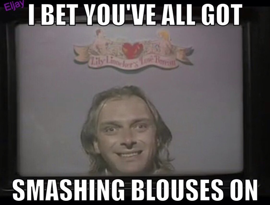 Today we should all be wearing our smashing blouses. #RikMayall #RikMayallDay #Bottom