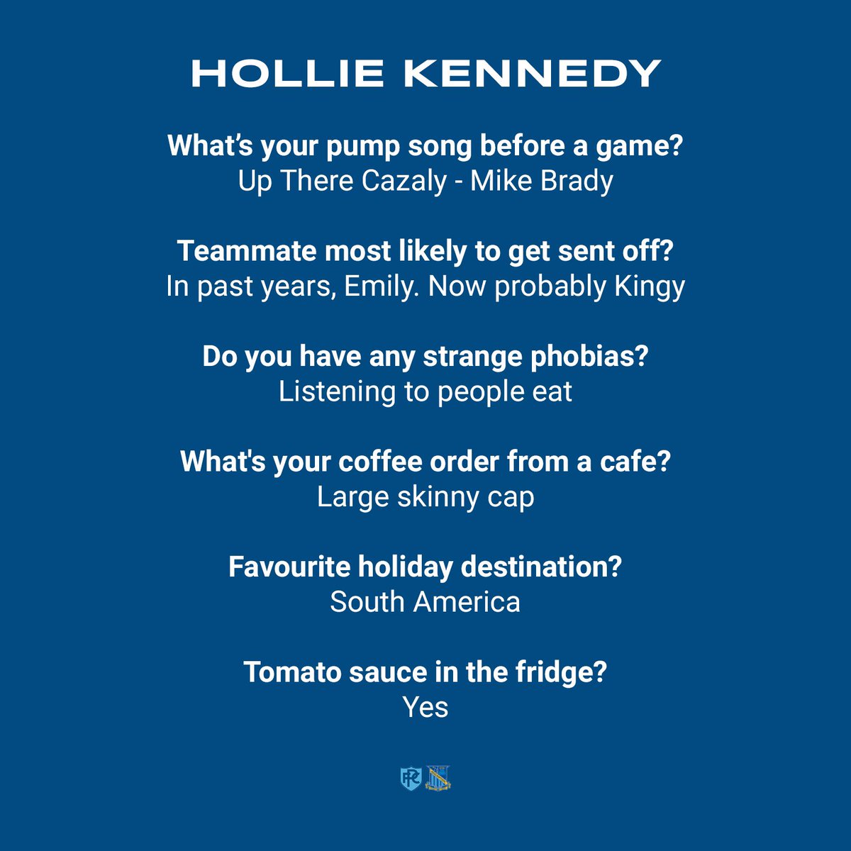 Player Profile - Hollie Kennedy 👋🏻
#PAFC #VAFA