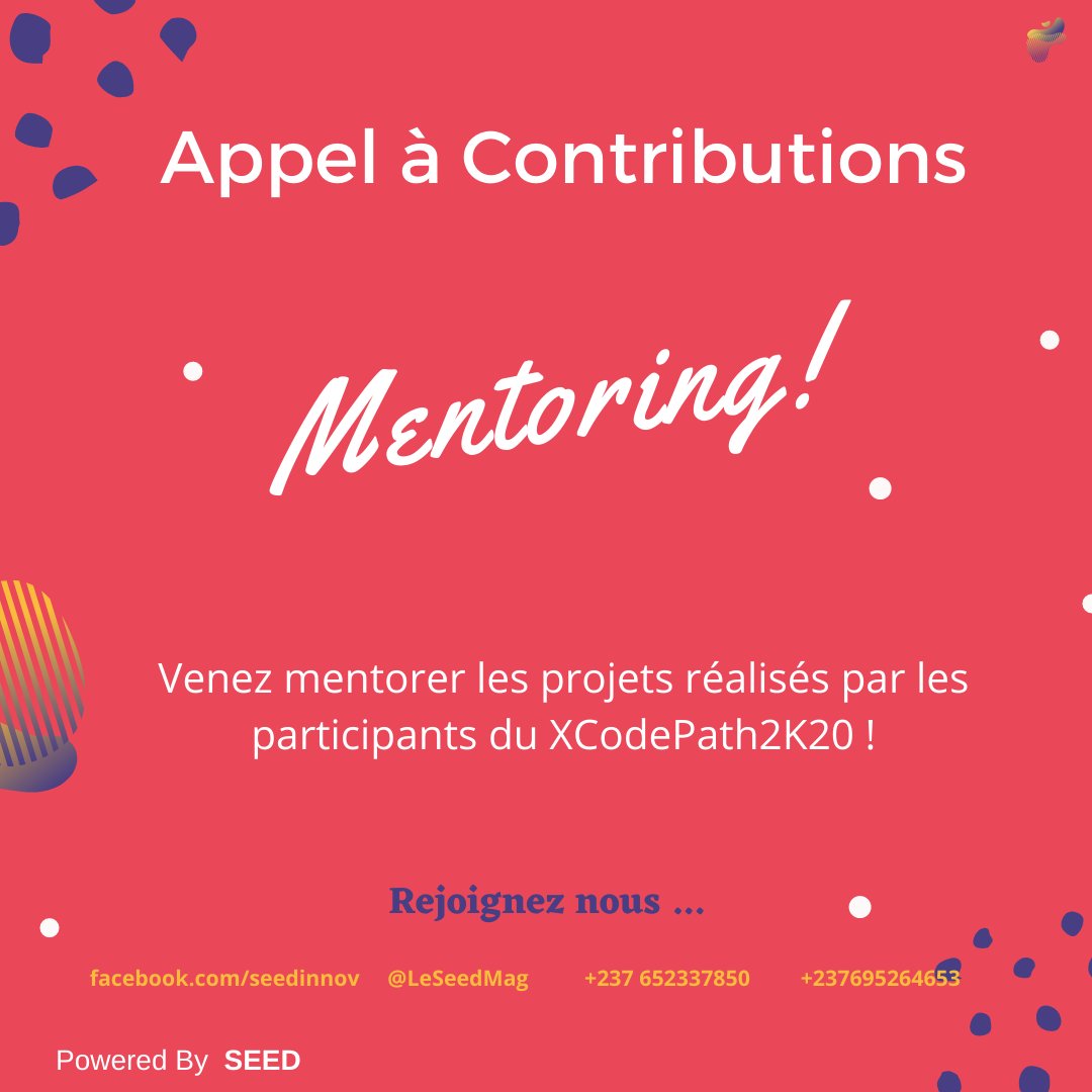 sorellekana's tweet image. Vous êtes développeur chevronnés et vous souhaitez partager votre savoir avec les plus novices ?!
Alors n&apos;hésitez pas ! Remplissez le formulaire et devenez mentor d&apos;un projet des participants du #xcodepath.
👇👇
bit.ly/37bniLC
Vous avez tant de choses à partager !

#seed