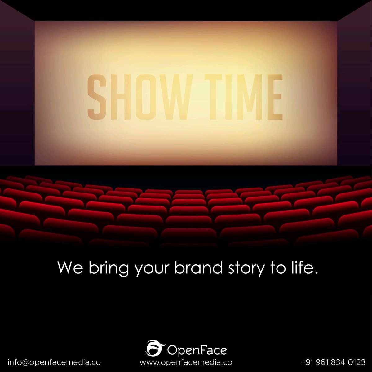 OpenFaceMedia's tweet photo. It's showtime...it's time to bring it on. We can bring your brand stories to life! 
#OpenFaceMedia #awardwinningagency 
#Corporatefilms https://t.co/VjMkJ2eCIl