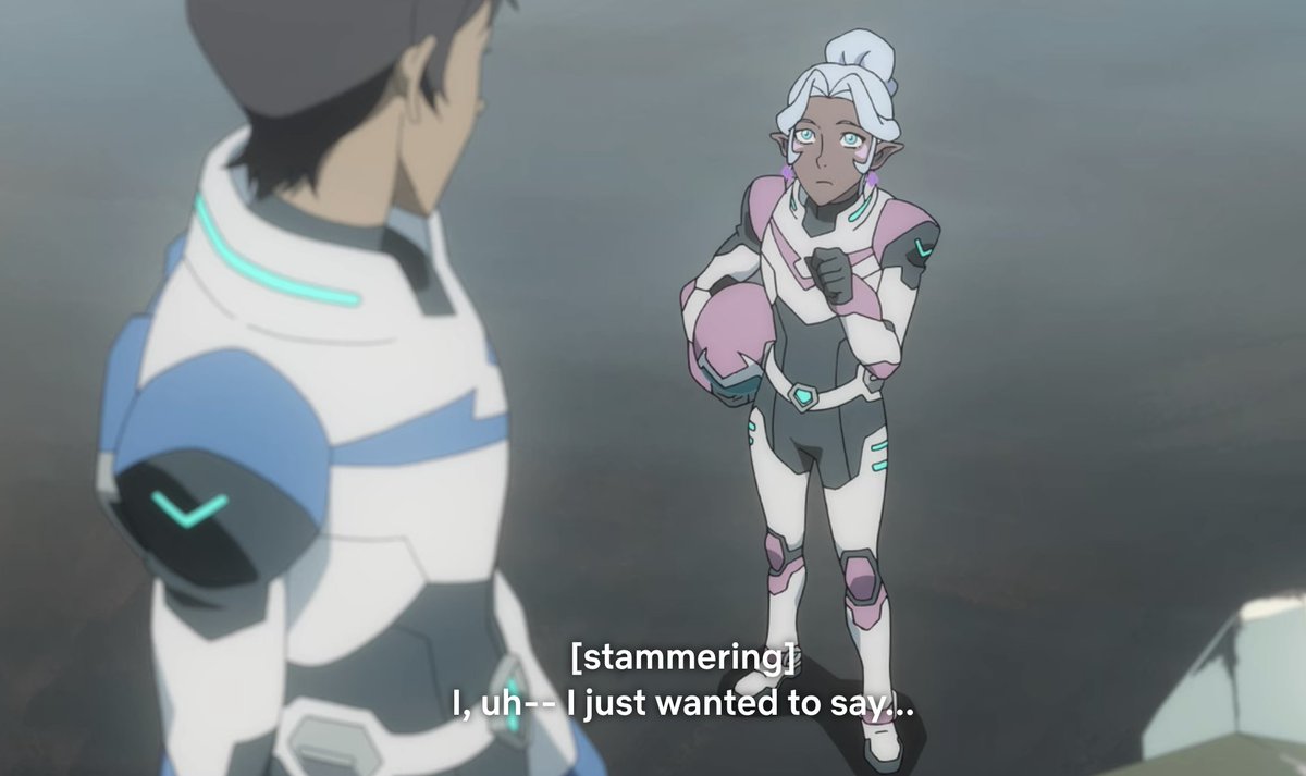 In season seven Allura gives up her crown to save Shiro, the last symbol of being a princess. In that same episode, they show her suddenly becoming interested in Lance.There's no part of Allura's story that would bring her here, but it's for Lance's benefit. She's an accessory.