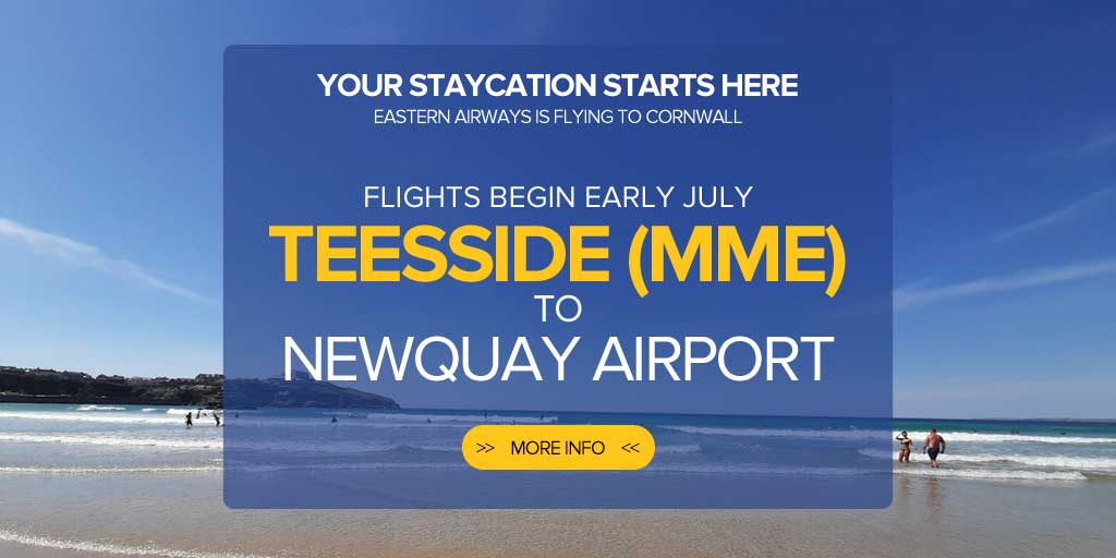 HenverCars's tweet photo. #Teesside is flying to #newquay from early JULY! Book the flights for your summer staycation &amp; taxi transfers now https://t.co/bRqOQdmxeu https://t.co/uRqGRGNr5U