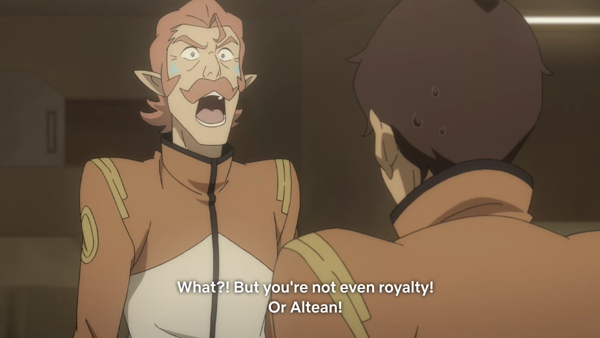 Not to mention there's an entire season where Coran also acts as if he owns her...even though, she's his Princess and she outranks him. It's completely infantilizing.